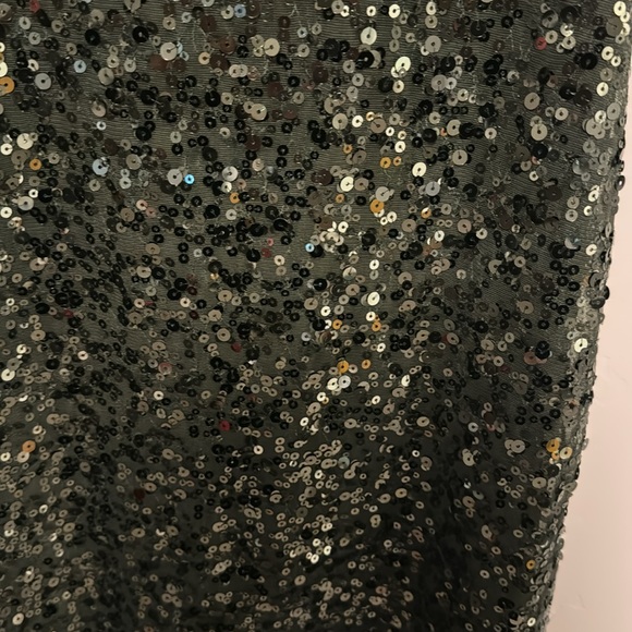 INC International Concepts forest green sequin shift style dress. EUC. - Picture 5 of 5